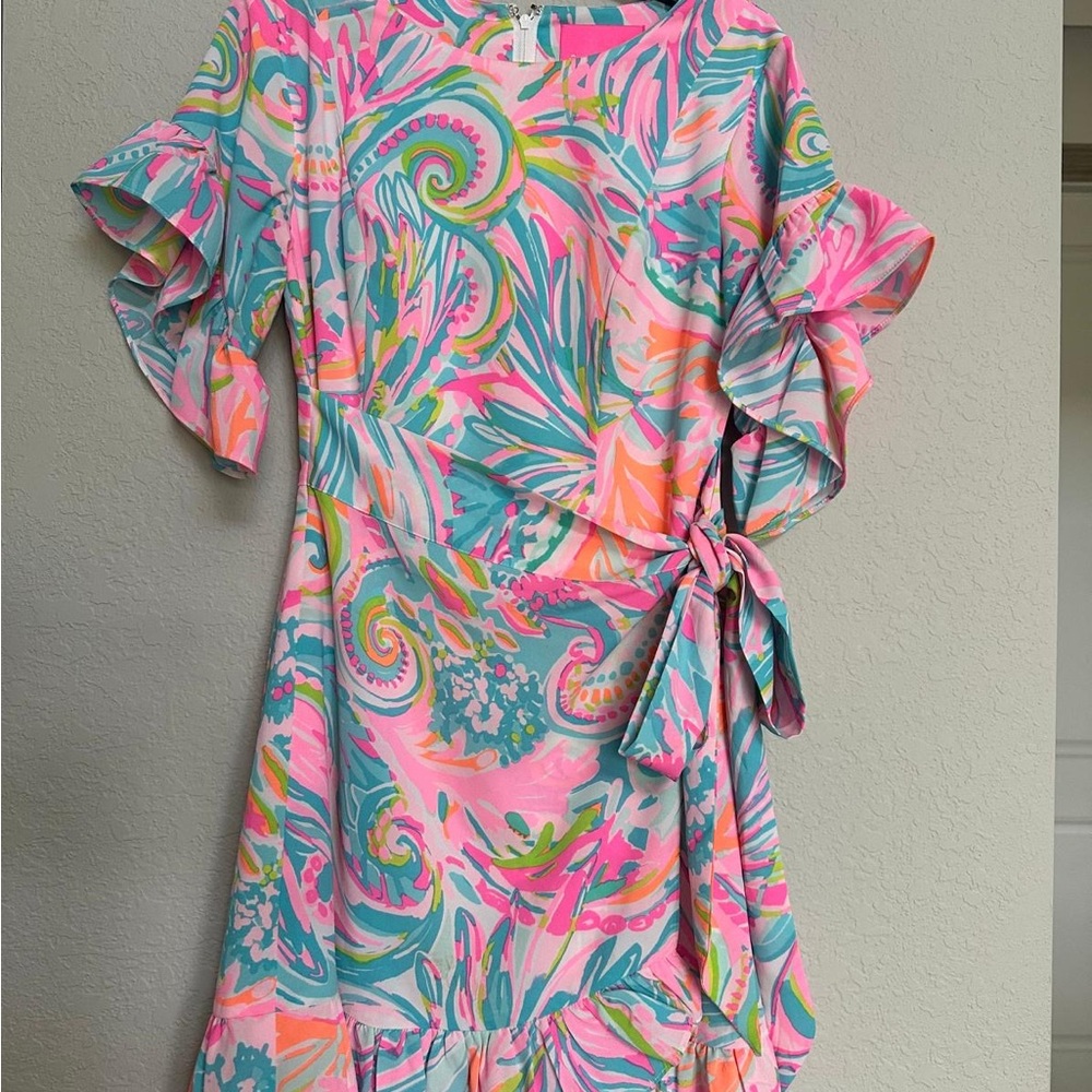 Lilly Pulitzer Pink and Blue Paisley Dress